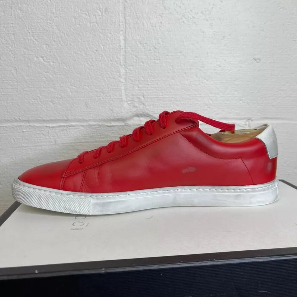 Oliver Cabell Red Leather Sneakers - Picture 5 of 11